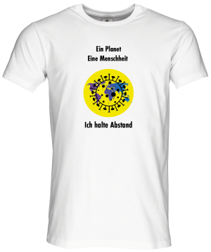 Männer Coronavirus Schutz T-Shirt Weiß